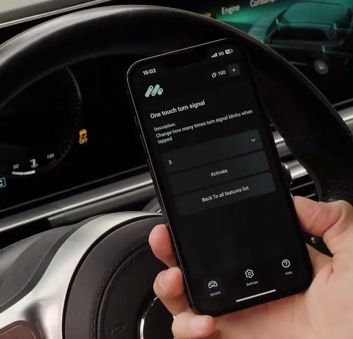 Activar una función en el Mercedes